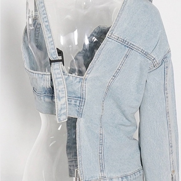 Asymmetrical denim jacket size S - Picture 3 of 4